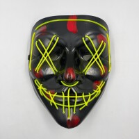 Halloween Maske Vendetta Neon Açık Yeşil Işıklı - 2
