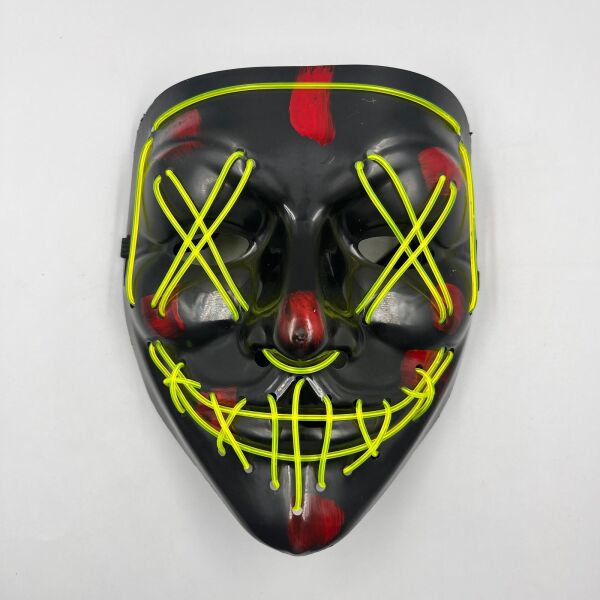 Halloween Maske Vendetta Neon Açık Yeşil Işıklı - 2