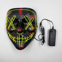 Halloween Maske Vendetta Neon Açık Yeşil Işıklı - 3