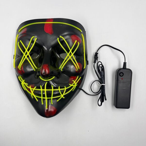 Halloween Maske Vendetta Neon Açık Yeşil Işıklı - 3