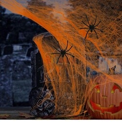 Halloween Pamuklu Örümcek Ağı 20 Gr Turuncu - 2