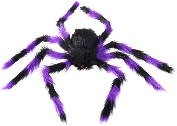 Halloween Örümcek Figür 70 Cm Mor - 