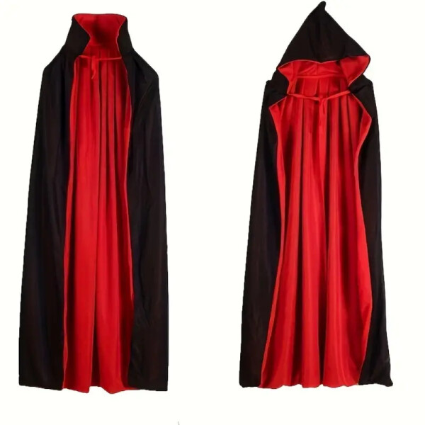 Halloween Pelerin 150 Cm Çift Taraflı Kapüşonlu - 