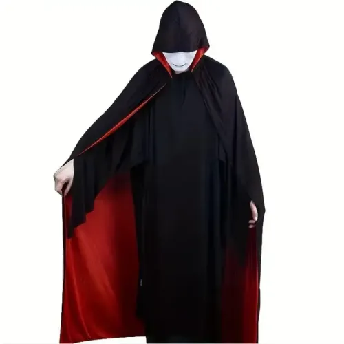 Halloween Pelerin 90 Cm Çift Taraflı Kapşonlu - 2