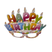 Gözlük PVC Kaplı Happy Birthday Mumlu Model - 1