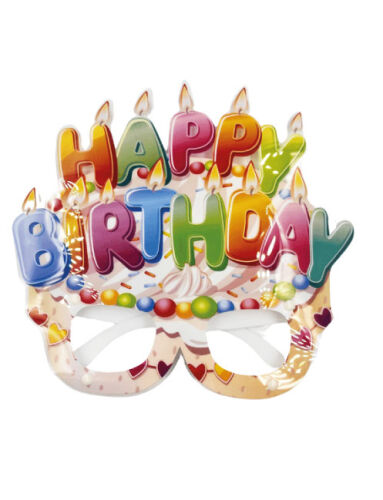 Gözlük PVC Kaplı Happy Birthday Mumlu Model - 1