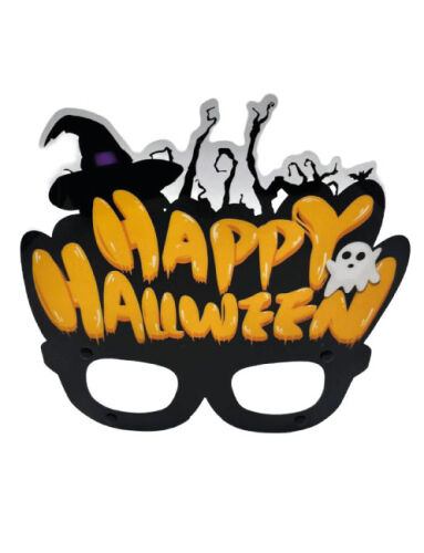 Halloween PVC Kaplı Gözlük Cadı Şapkalı Model - 