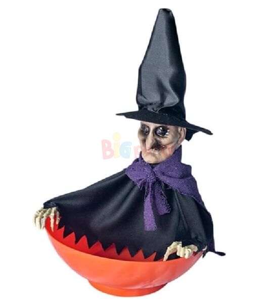Halloween Şeker Kovası Cadı Figürlü Pilli - 2