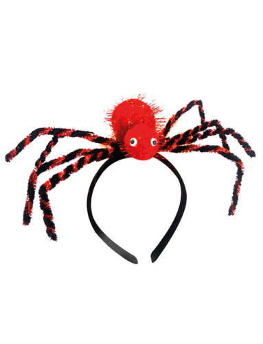 Halloween Taç Örümcek Ayaklı Model Çizgili Kırmızı - 