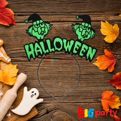 Halloween Yazılı Taç Yeşil Cadı - 1