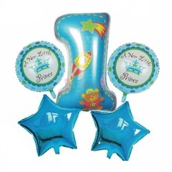  - Happy Birthday 1 Yaş Mavi Folyo Balon Set