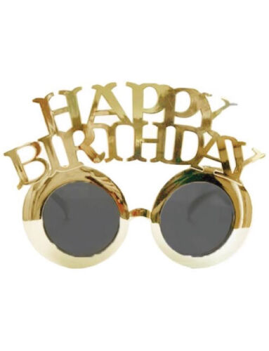 Gözlük Happy Birthday Gold - 