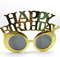 Gözlük Happy Birthday Gold - 2