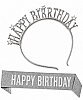 Happy Birthday Yıldızlı Taç Kuşak Set Gümüş - 1