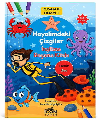 Hayalimdeki Çizgiler Boyama Kitabı 16 Yaprak - 8