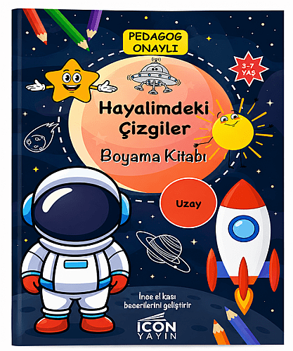 Hayalimdeki Çizgiler Boyama Kitabı 16 Yaprak - 9