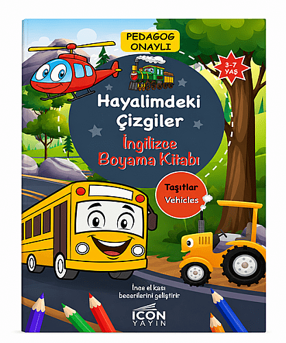 Hayalimdeki Çizgiler Boyama Kitabı 16 Yaprak - 10