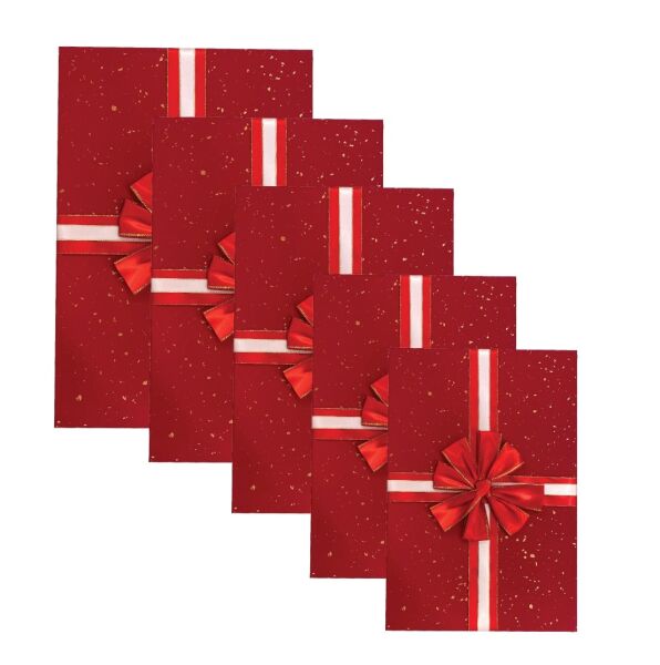 Hediyelik Kutu Raven Kırmızı Dikdörtgen Fiyonklu 5 Parça - 