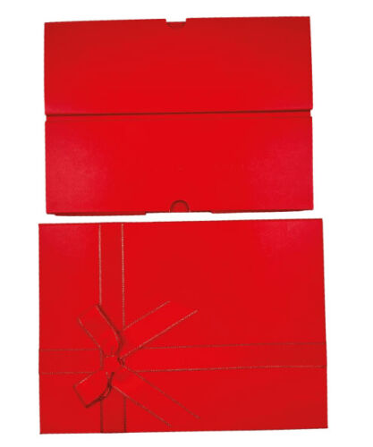 Hediyelik Kutu Dikdörtgen Katlamalı Fiyonklu 25x33x12 Kırmızı - 3