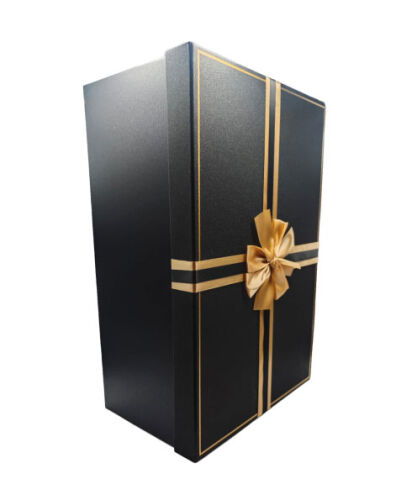 Hediyelik Kutu Raven Dikdörtgen Fiyonklu 5 Parça Simli Siyah - 3