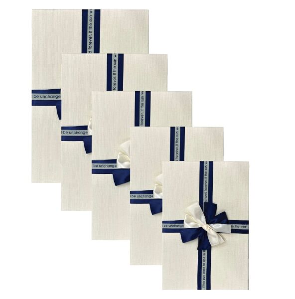 Hediyelik Kutu Raven Lacivert Dikdörtgen Fiyonklu 5 Parça - 