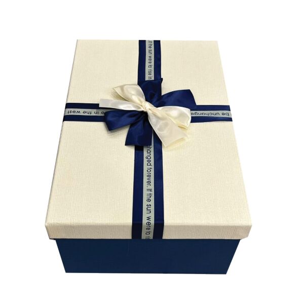 Hediyelik Kutu Raven Lacivert Dikdörtgen Fiyonklu 5 Parça - 2