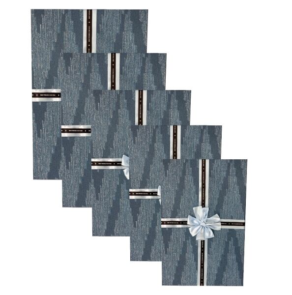 Hediyelik Kutu Raven Mavi Dikdörtgen Fiyonklu 5 Parça - 