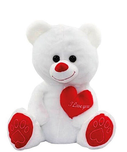 Hediyelik Peluş Oturan Ayıcık 47 Cm Beyaz - 
