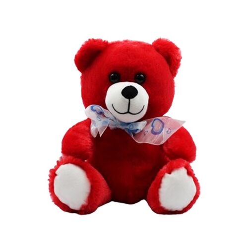 Hediyelik Peluş Oturan Ayıcık Fiyonklu 30 Cm - 