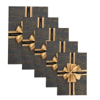 Hediyelik Kutu Raven Siyah Dikdörtgen Fiyonklu 5 Parça - 1