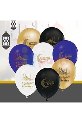 Lateks Baskılı Balon Hoşgeldin Ramazan 12 inç 6lı - 1