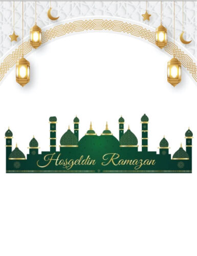 Hoşgeldin Ramazan Kağıt Afiş Varaklı - 1
