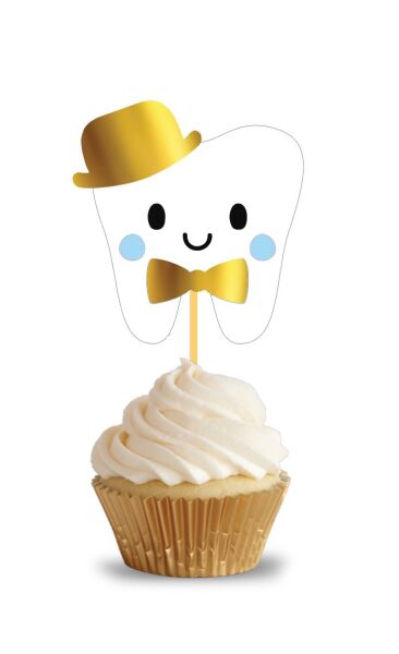 Kürdan İlk Diş Mavi Varak Baskılı 10 Parça - 2