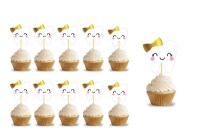 Kürdan İlk Diş Pembe Varak Baskılı 10 Parça - 1