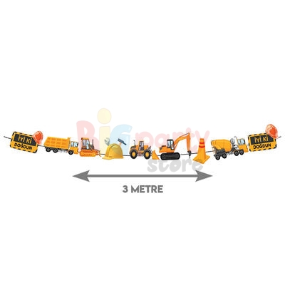 Kağıt Banner İnşaat 3 Metre 10 Parça - 2