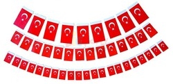  - İpli Bayrak Orta Boy 50 'li Türk Bayrağı