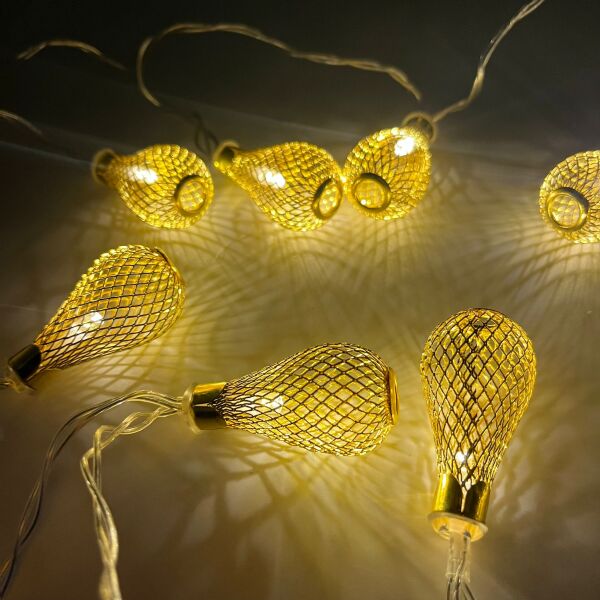 Işık Led Altın Armut Model 10 Işık 2 Metre - 