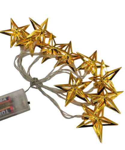 Işık Led Altın Yıldız Model 10 Işık 2 Metre - 
