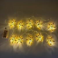 Işık Led Altın Yıldız Model 10 Işık 2 Metre - 2