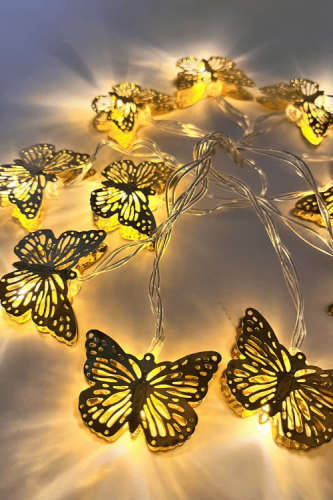 Işık Led Altın Kelebek Model 10 Işık 2 Metre - 