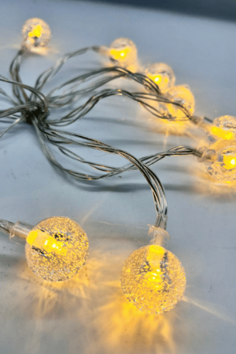 Işık Led Şeffaf Boncuk Model 10 Işık 2 Metre - 