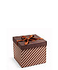 İthal Katlamalı Kutu Kahverengi Çizgili 10 x 10 Cm - 1