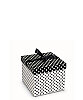 İthal Katlamalı Kutu Siyah Beyaz Puantiyeli 10 x 10 Cm - 1