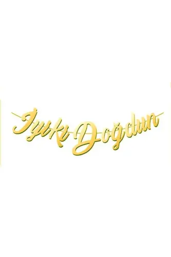 Kaligrafi Banner İyi Ki Doğdun Gold - 