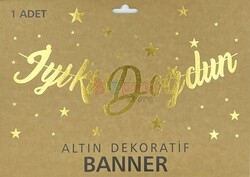 Kaligrafi Banner İyi Ki Doğdun Gold - 2