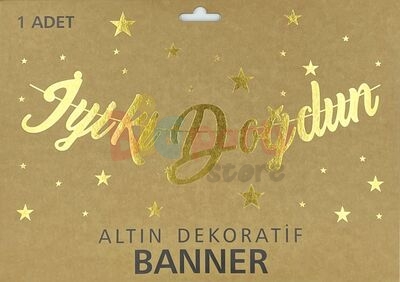 Kaligrafi Banner İyi Ki Doğdun Gold - 2