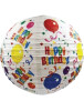 Japon Feneri Balon Ve Happy Birthday Baskılı 25 cm - 1
