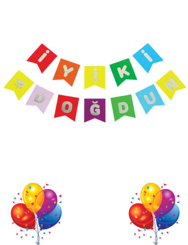 Kağıt Banner İyi Ki Doğdun Karışık Zemin Gümüş Varaklı - 