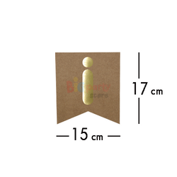 Kağıt Banner İyi Ki Doğdun Kraft Zemin Altın Varaklı - 3