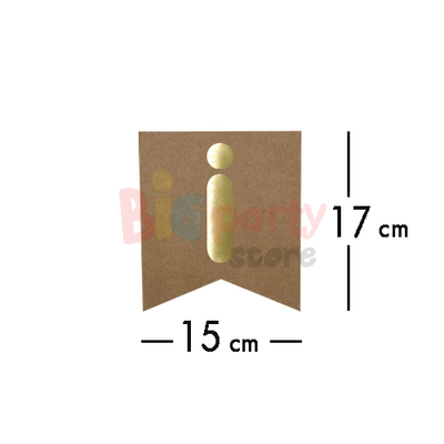 Kağıt Banner İyi Ki Doğdun Kraft Zemin Altın Varaklı - 3